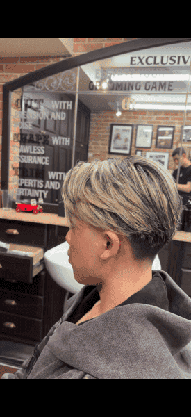 センターパート×taper fade×メッシュ