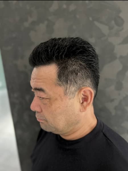 オールバックショート