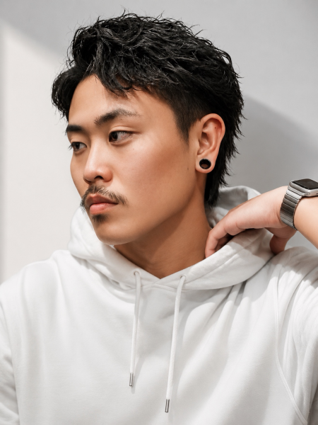 襟足を活かす大人メンズウルフ