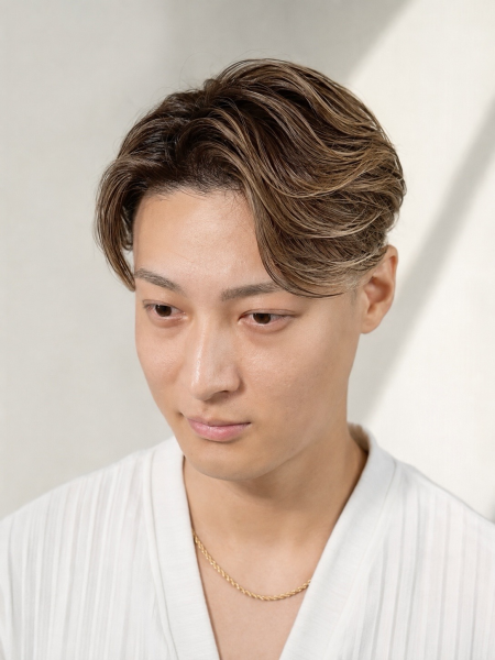 銀座で垢抜けメンズセンターパート
