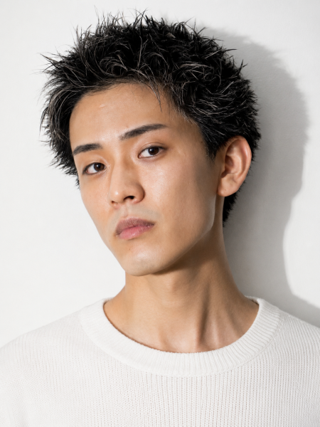 束感で魅せるメンズショート