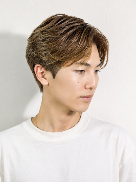 韓国風センターパートで垢抜け