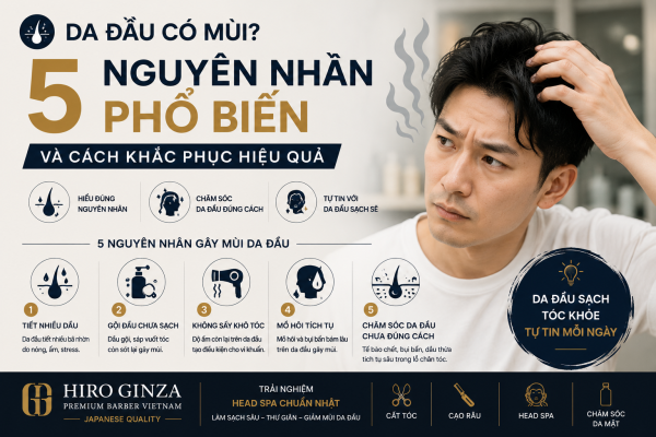 Da đầu có mùi? 5 nguyên nhân phổ biến và cách khắc phục