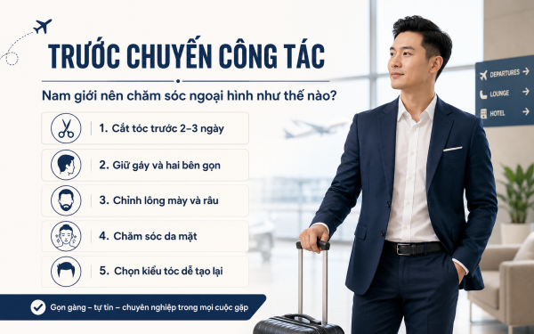 Trước chuyến công tác, nam giới nên chăm sóc ngoại hình như thế nào?
