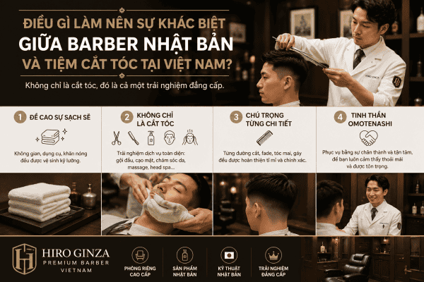 Điều gì làm nên sự khác biệt giữa Barber Nhật Bản và tiệm cắt tóc tại Việt Nam?