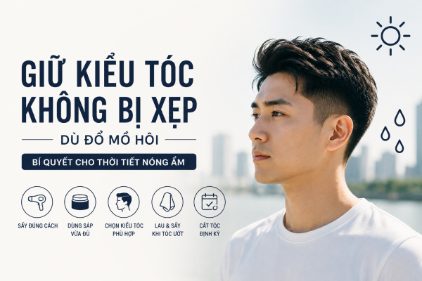Bí Quyết Giữ Kiểu Tóc Không Bị Xẹp Dù Đổ Mồ Hôi