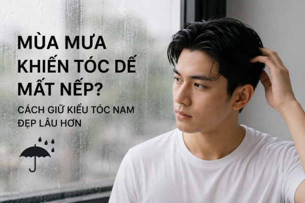 Mùa mưa khiến tóc dễ mất nếp? Cách giữ kiểu tóc nam đẹp lâu hơn