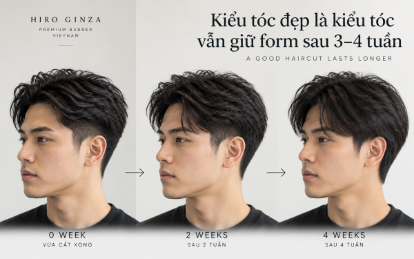 Kiểu tóc đẹp là kiểu tóc vẫn giữ form sau 3–4 tuần