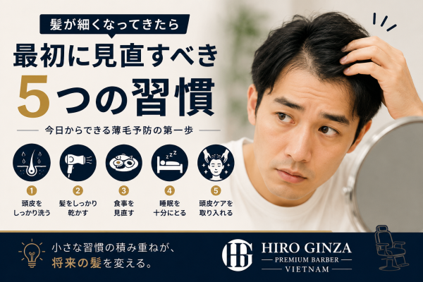 髪が細くなってきたら最初に見直すべき5つの習慣