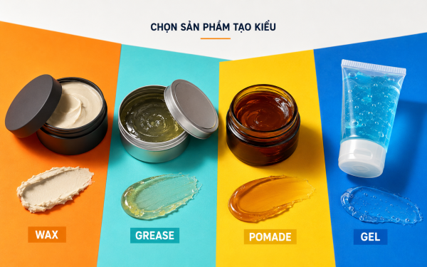 Wax, Grease, Pomade Hay Gel? Cách Chọn Sản Phẩm Tạo Kiểu Phù Hợp