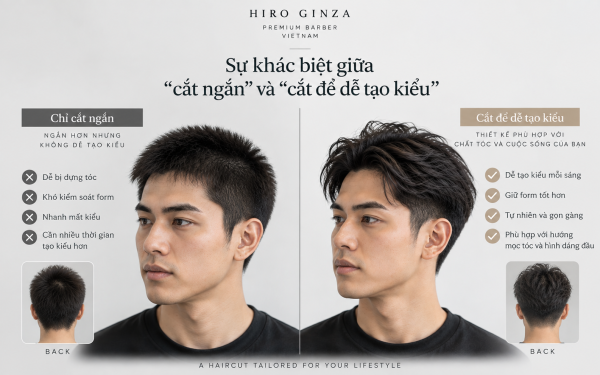 Sự khác biệt giữa “cắt ngắn” và “cắt để dễ tạo kiểu”