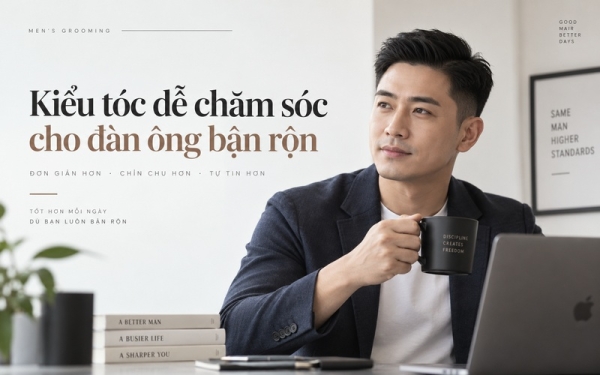 Vì sao đàn ông bận rộn nên chọn kiểu tóc dễ chăm sóc?