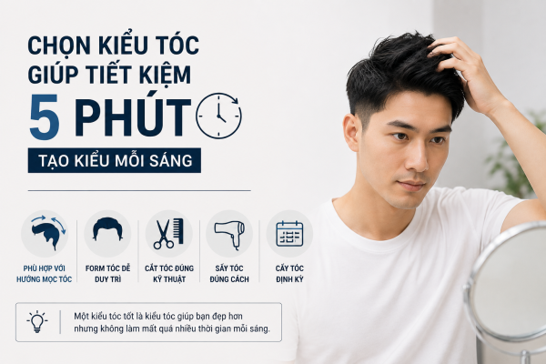 Chọn kiểu tóc giúp tiết kiệm 5 phút tạo kiểu mỗi sáng